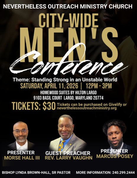 NTLOM Men's conference flyer